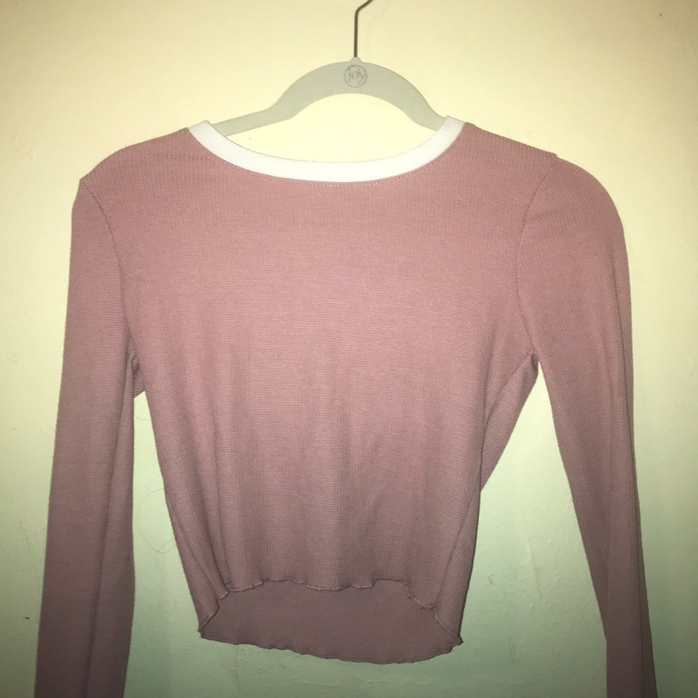 Pink cropped long sleeve